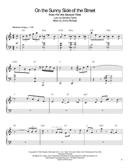 page one of On The Sunny Side Of The Street (Piano Transcription)