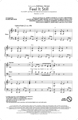 page one of Feel It Still (SATB Choir)