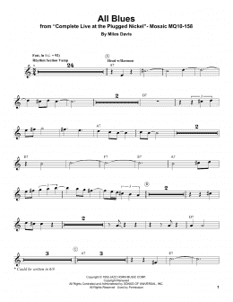 page one of All Blues (Trumpet Transcription)