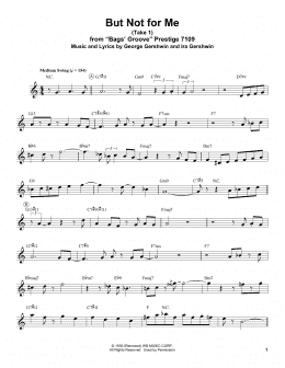 page one of But Not For Me (Trumpet Transcription)