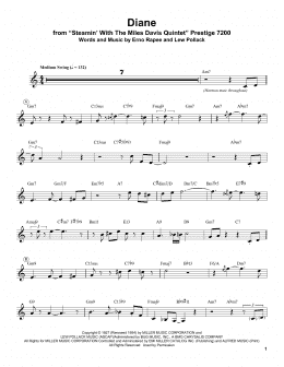 page one of Diane (Trumpet Transcription)