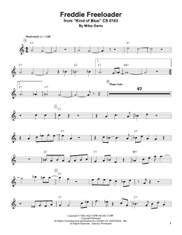 page one of Freddie Freeloader (Trumpet Transcription)
