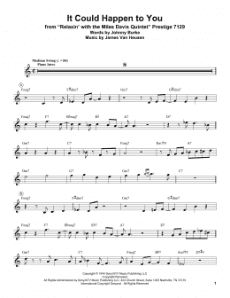 page one of It Could Happen To You (Trumpet Transcription)