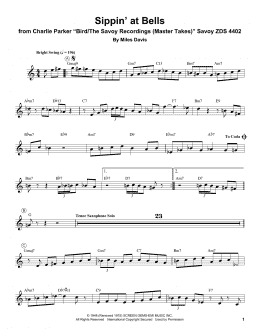 page one of Sippin' At Bells (Trumpet Transcription)