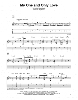 page one of My One And Only Love (Solo Guitar)