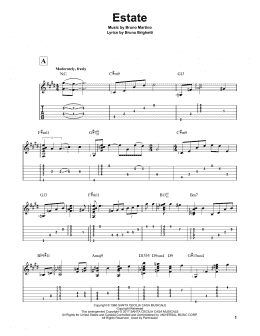 page one of Estate (Solo Guitar)