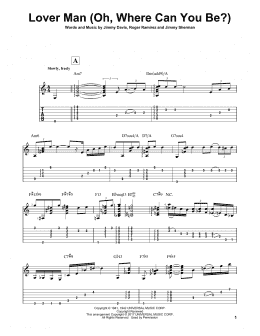 page one of Lover Man (Oh, Where Can You Be?) (Solo Guitar Tab)