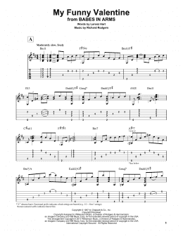 page one of My Funny Valentine (Solo Guitar)
