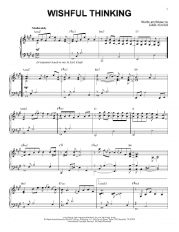 page one of Wishful Thinking (Piano Solo)