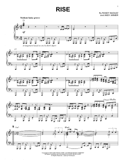 page one of Rise (Piano Solo)