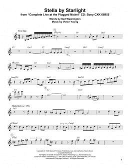 page one of Stella By Starlight (Trumpet Transcription)
