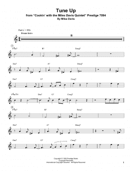 page one of Tune Up (Trumpet Transcription)