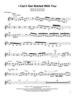 page one of I Can't Get Started (Trumpet Transcription)