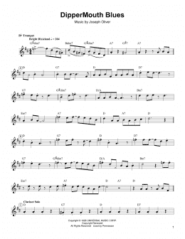page one of Dippermouth Blues (Trumpet Transcription)