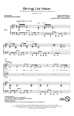 page one of Bring Us Near (SATB Choir)