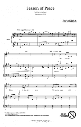 page one of Season Of Peace (2-Part Choir)