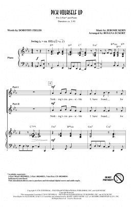 page one of Pick Yourself Up (2-Part Choir)