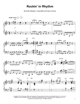 page one of Rockin' In Rhythm (Piano Transcription)