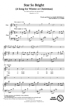 page one of Star So Bright (A Song For Winter Or Christmas) (SAB Choir)