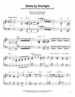 page one of Stella By Starlight (Piano Transcription)