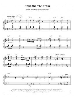 page one of Take The "A" Train (Piano Transcription)