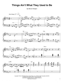 page one of Things Ain't What They Used To Be (Piano Transcription)