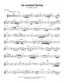 page one of Up Jumped Spring (Trumpet Transcription)