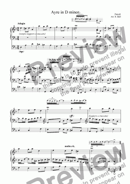 page one of Ayre in D minor
