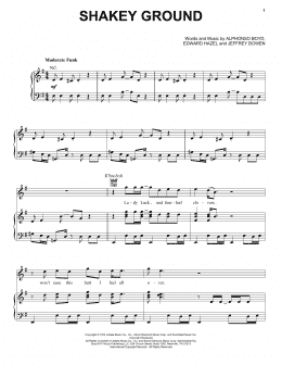 page one of Shakey Ground (Piano, Vocal & Guitar Chords (Right-Hand Melody))