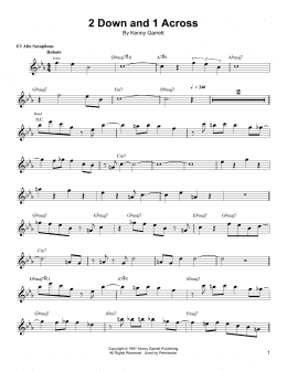 page one of 2 Down And 1 Across (Alto Sax Transcription)