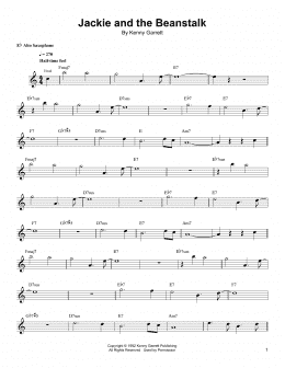 page one of Jackie And The Beanstalk (Alto Sax Transcription)