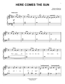 page one of Here Comes The Sun (Very Easy Piano)
