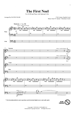 page one of The First Noel (SATB Choir)