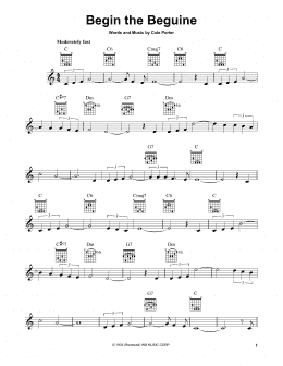page one of Begin The Beguine (Easy Guitar)