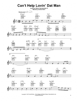 page one of Can't Help Lovin' Dat Man (Easy Guitar)