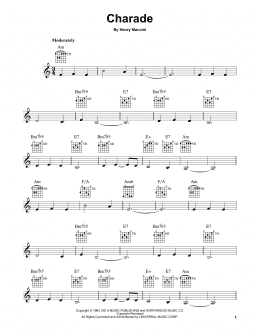 page one of Charade (Easy Guitar)