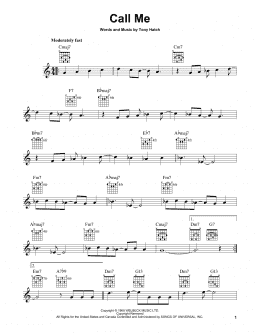 page one of Call Me (Easy Guitar)