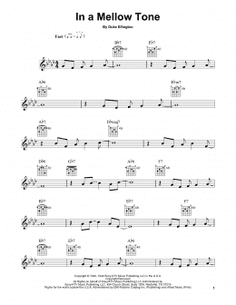 page one of In A Mellow Tone (Easy Guitar)
