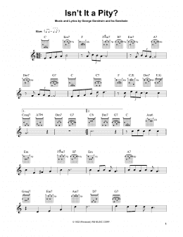 page one of Isn't It A Pity? (Easy Guitar)