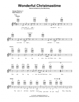 page one of Wonderful Christmastime (Easy Guitar)