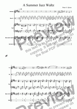 page one of A Summer Jazz Waltz