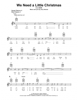 page one of We Need A Little Christmas (Easy Guitar)