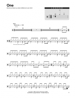 page one of One (Drums Transcription)