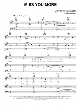 page one of Miss You More (Piano, Vocal & Guitar Chords (Right-Hand Melody))