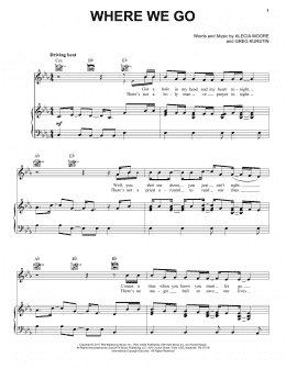 page one of Where We Go (Piano, Vocal & Guitar Chords (Right-Hand Melody))