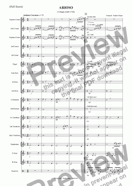 page one of ARIOSO - Brass Band - J S BACH