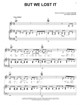 page one of But We Lost It (Piano, Vocal & Guitar Chords (Right-Hand Melody))
