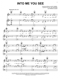 page one of Into Me You See (Piano, Vocal & Guitar Chords (Right-Hand Melody))