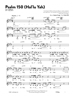 page one of Psalm 150 - Hal'luyah (Lead Sheet / Fake Book)