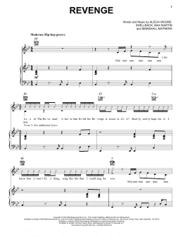 page one of Revenge (Piano, Vocal & Guitar Chords (Right-Hand Melody))